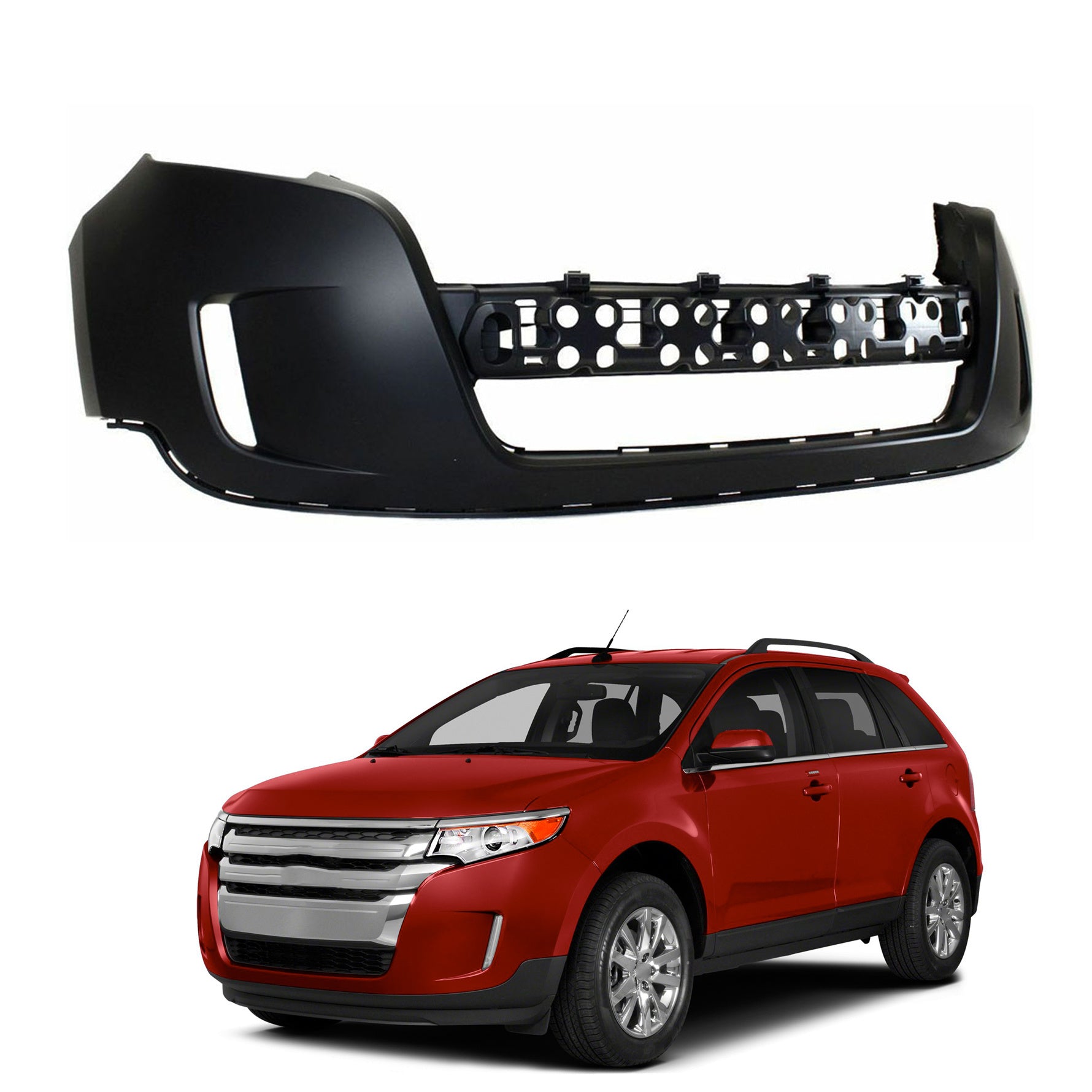 TOPPARTZ Front Bumper Cover Fascia Replacement for 2011-2014 Ford Edge SUV BT4Z17D957BPTM
