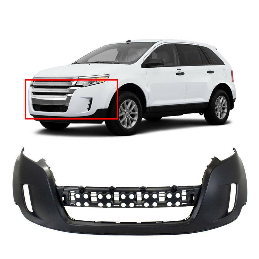 TOPPARTZ Front Bumper Cover Fascia Replacement for 2011-2014 Ford Edge SUV BT4Z17D957BPTM