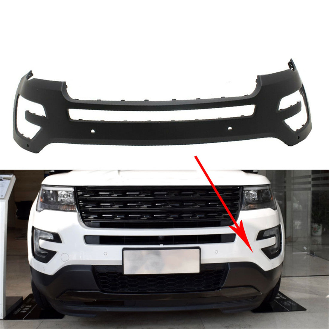 TOPPARTZ Front Bumper Cover for Ford Explorer 2016 2017 FO1000727