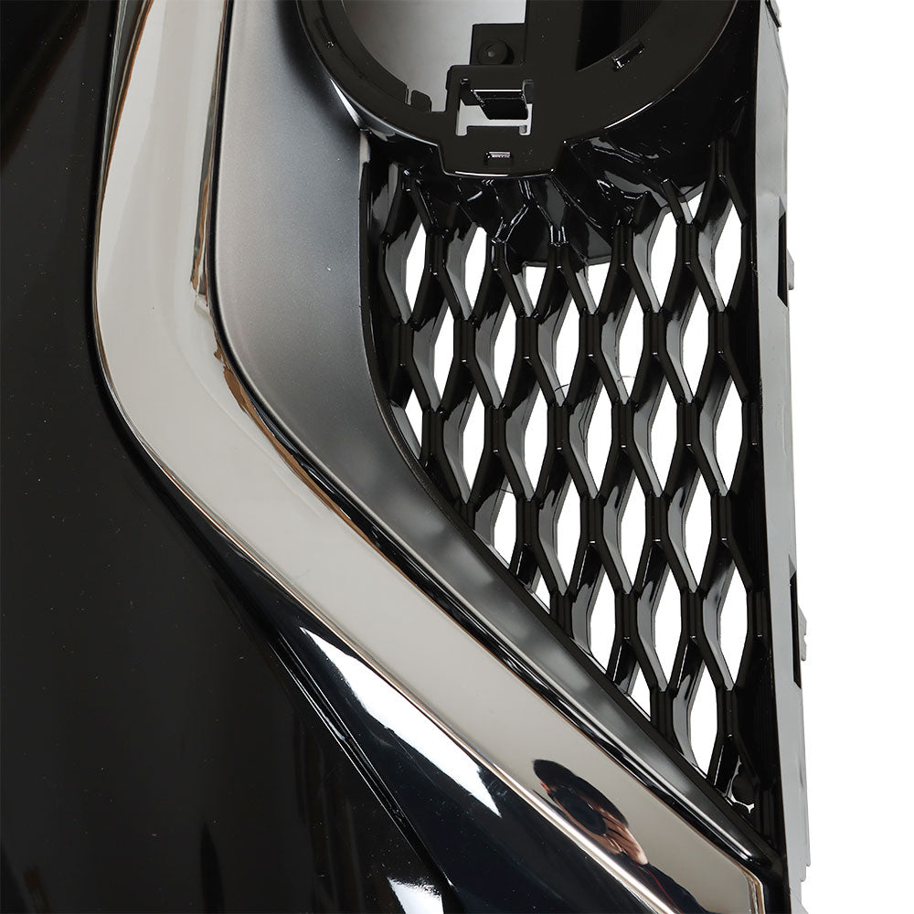 TOPPARTZ Front Bumper Grille For 2016 - 2017 Nissan Maxima Chrome Black Grill Kit