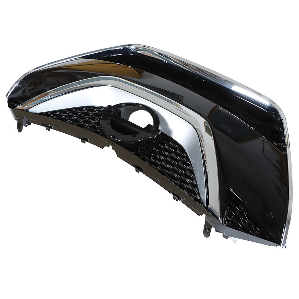 TOPPARTZ Front Bumper Grille For 2016 - 2017 Nissan Maxima Chrome Black Grill Kit