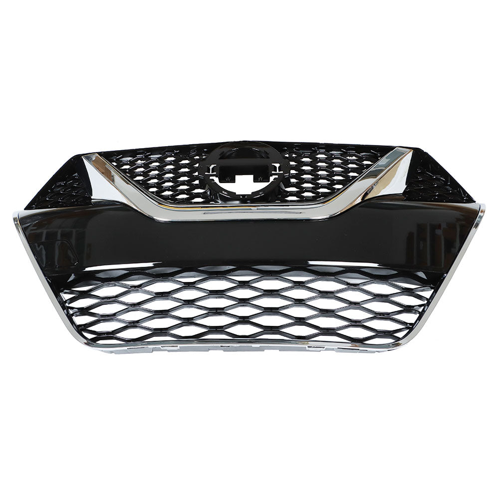 TOPPARTZ Front Bumper Grille For 2016 - 2017 Nissan Maxima Chrome Black Grill Kit