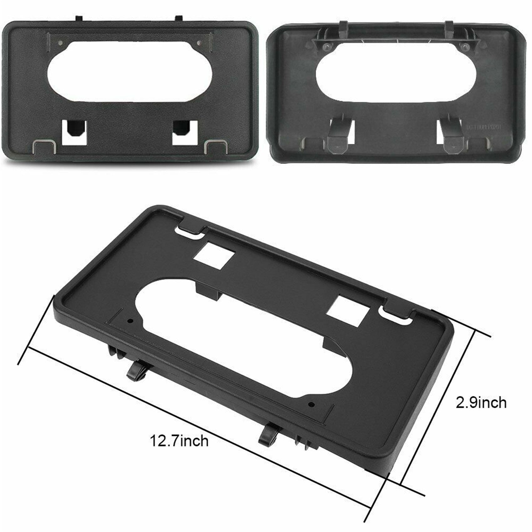 TOPPARTZ Front Bumper Guards Pads License Plate Frame Bracket Replacement for 2009-2014 Ford F-150 9L3Z17E810B 9L3Z17A385A