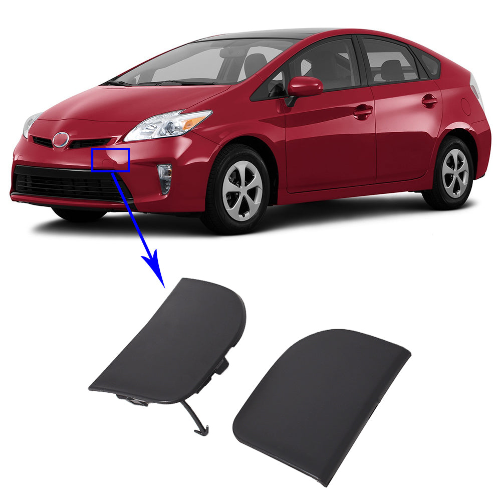 TOPPARTZ Front Bumper Tow Eye Hook Cover Cap For 2012-2015 TOYOTA Prius 2PCS