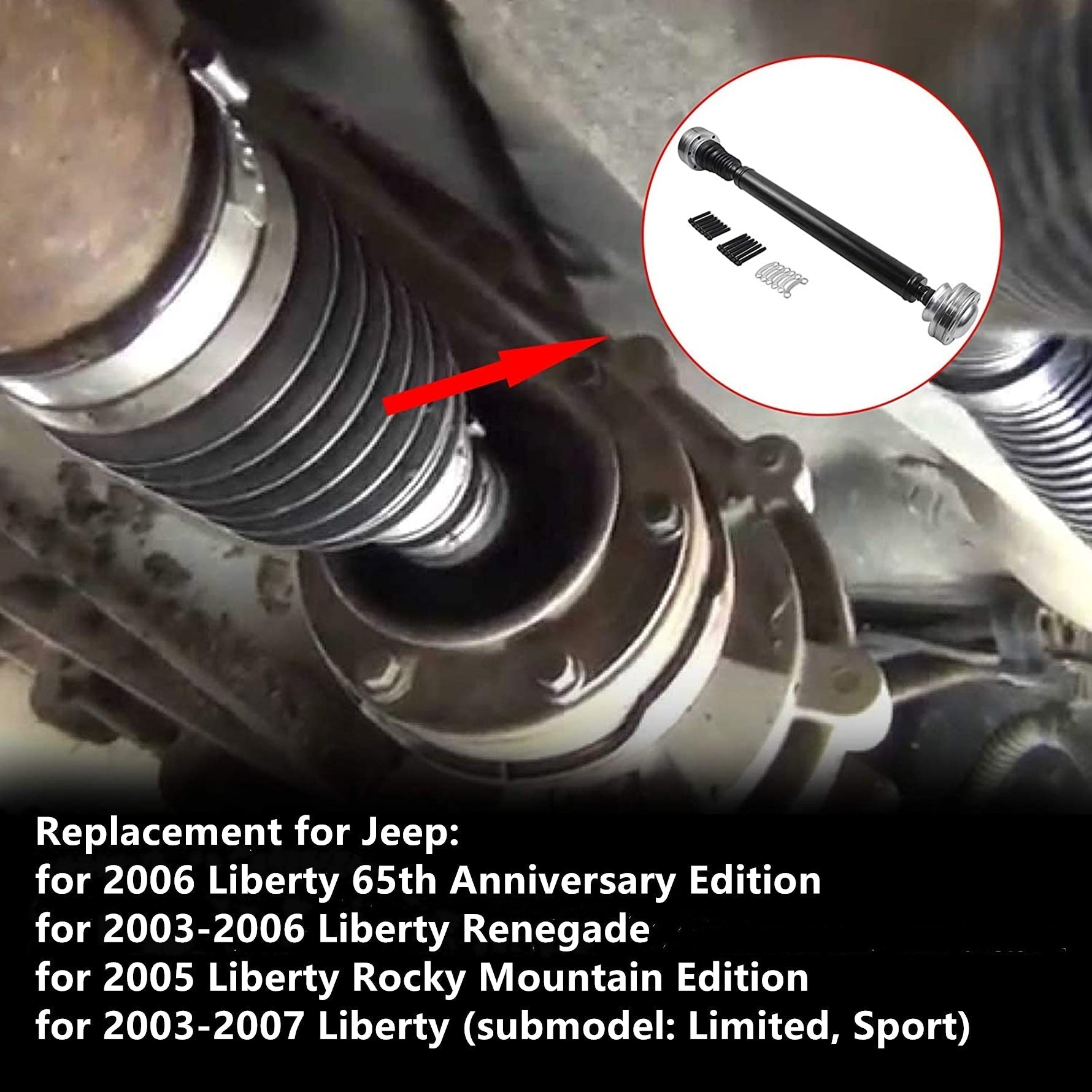 TOPPARTZ Front Drive Shaft Prop Assy for 02-07 Jeep Liberty 3.7L 52111596AB 52111596AA