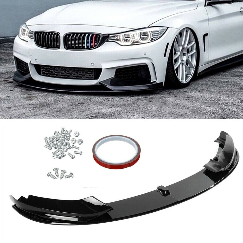 TOPPARTZ Front Glossy Black Bumper Lip Splitter Spoiler Replacement for 2014-2020 F32 F33 F36 4 Series with M Sport Bumper only
