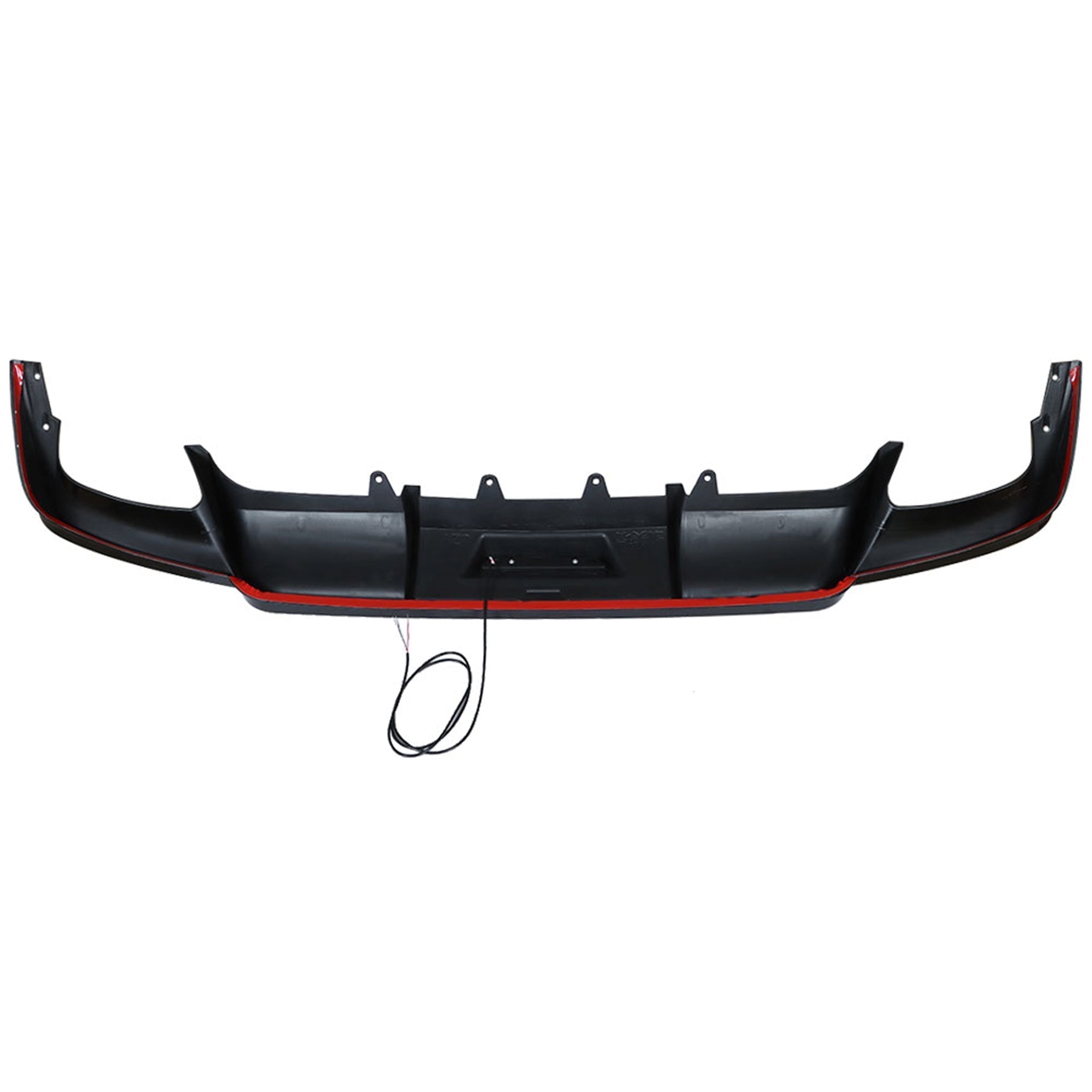TOPPARTZ Gloss Black Rear Bumper Lip Spoiler Lower Diffuser with LED Light Replacement for 2018-2021 Toyota Camry