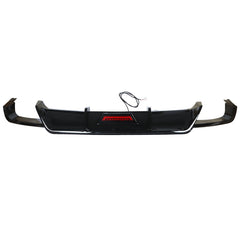 TOPPARTZ Gloss Black Rear Bumper Lip Spoiler Lower Diffuser with LED Light Replacement for 2018-2021 Toyota Camry