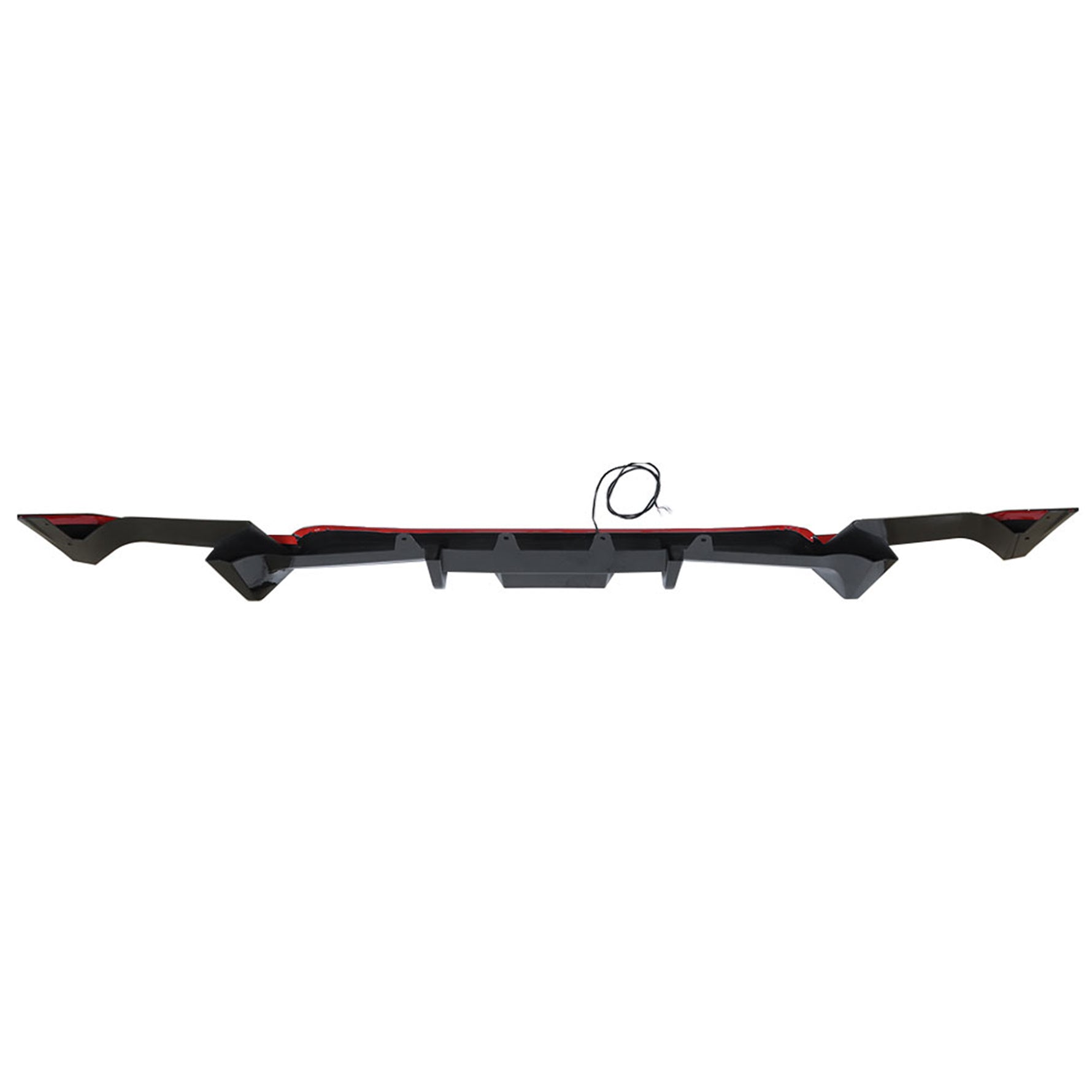 TOPPARTZ Gloss Black Rear Bumper Lip Spoiler Lower Diffuser with LED Light Replacement for 2018-2021 Toyota Camry