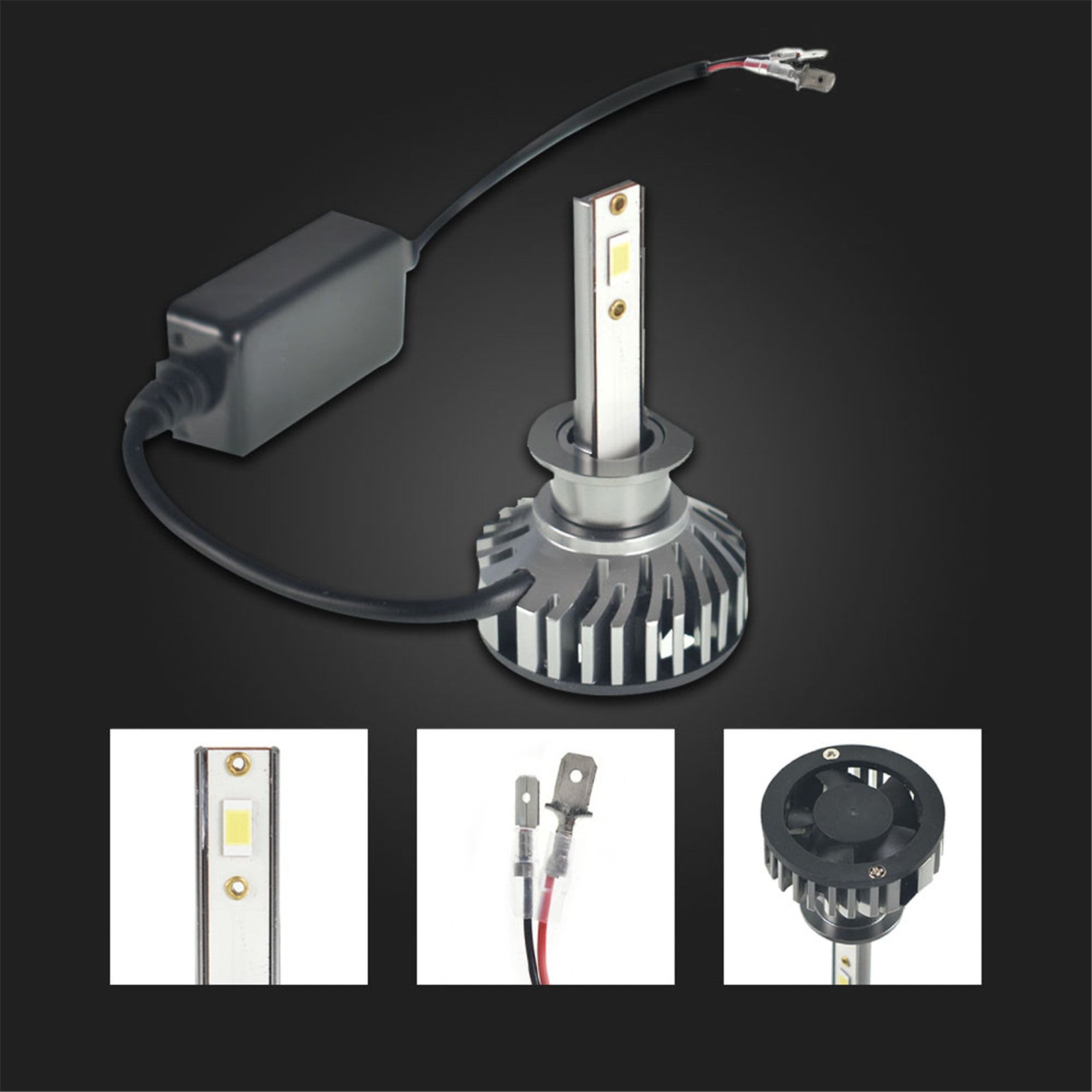 TOPPARTZ H1 LED Fog Light Bulbs 6500K 8000LM 55W Bright Fog Light LED Conversion Kit, Pack of 2