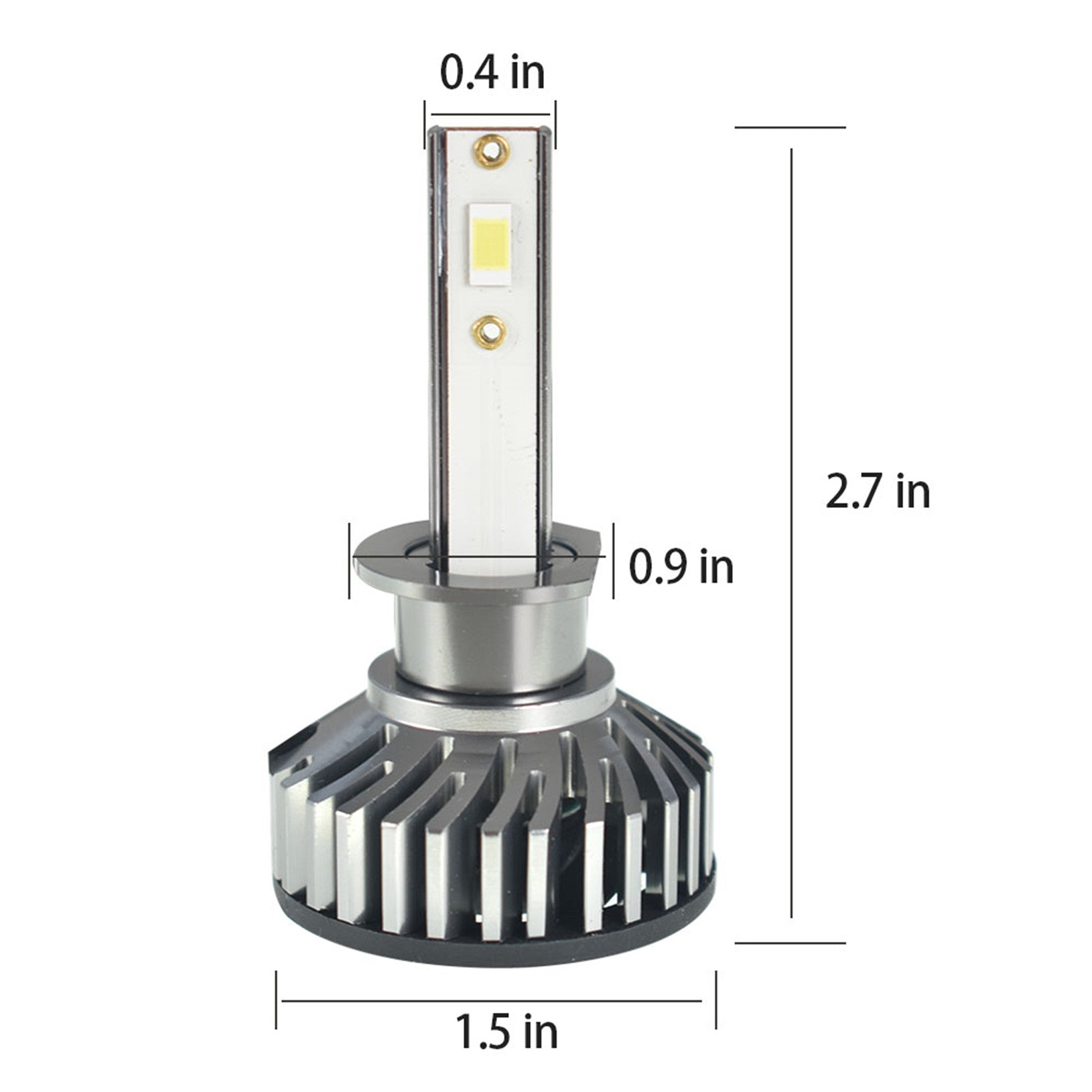 TOPPARTZ H1 LED Fog Light Bulbs 6500K 8000LM 55W Bright Fog Light LED Conversion Kit, Pack of 2