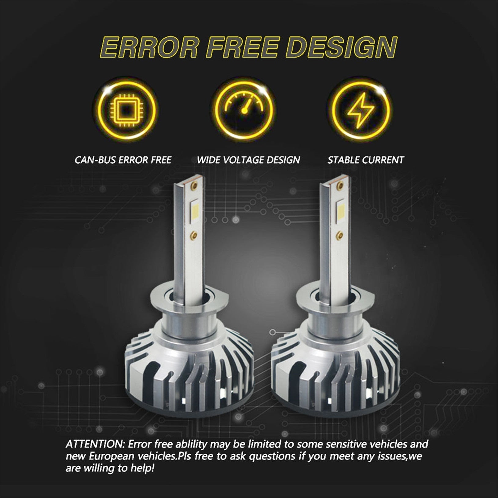 TOPPARTZ H1 LED Fog Light Bulbs 6500K 8000LM 55W Bright Fog Light LED Conversion Kit, Pack of 2