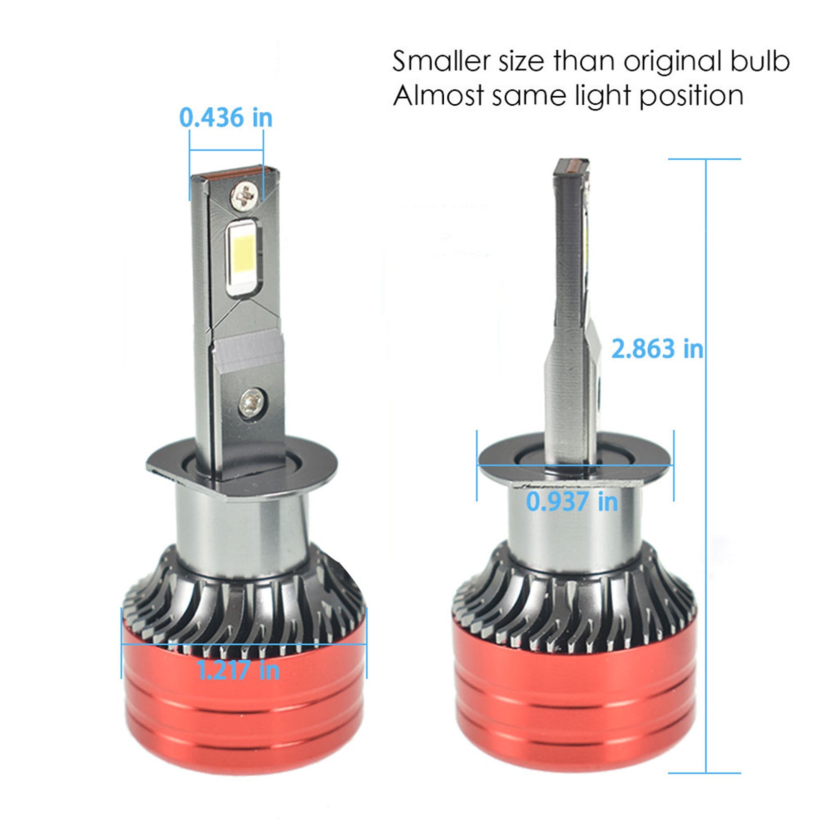 TOPPARTZ H1 LED Fog Light Bulbs 6500K 9000LM 56W Fog Light LED Conversion Kit, Pack of 2