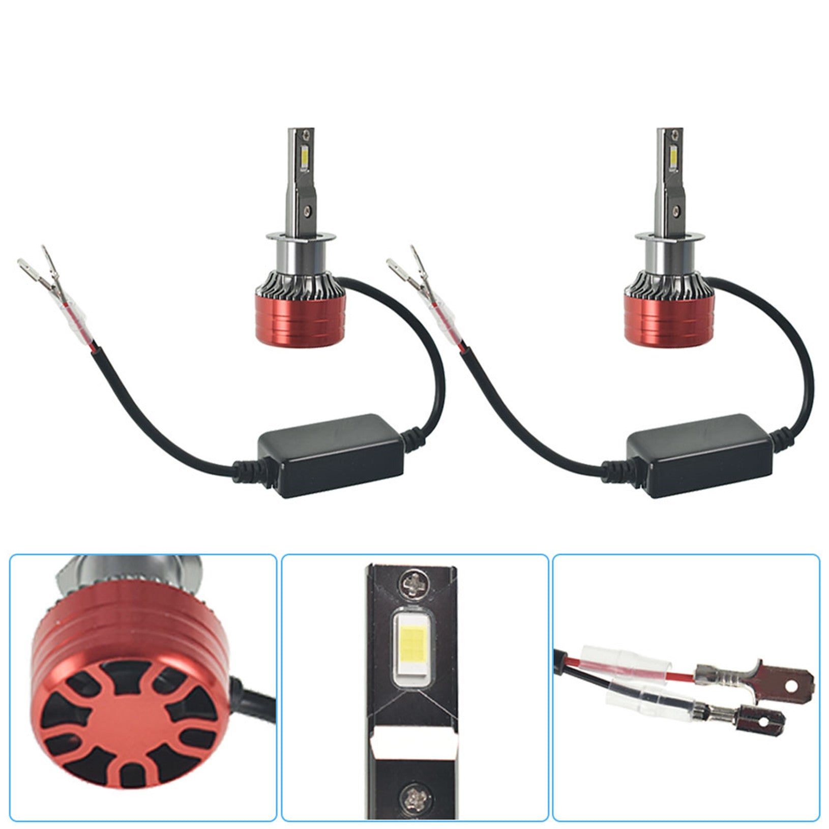 TOPPARTZ H1 LED Fog Light Bulbs 6500K 9000LM 56W Fog Light LED Conversion Kit, Pack of 2