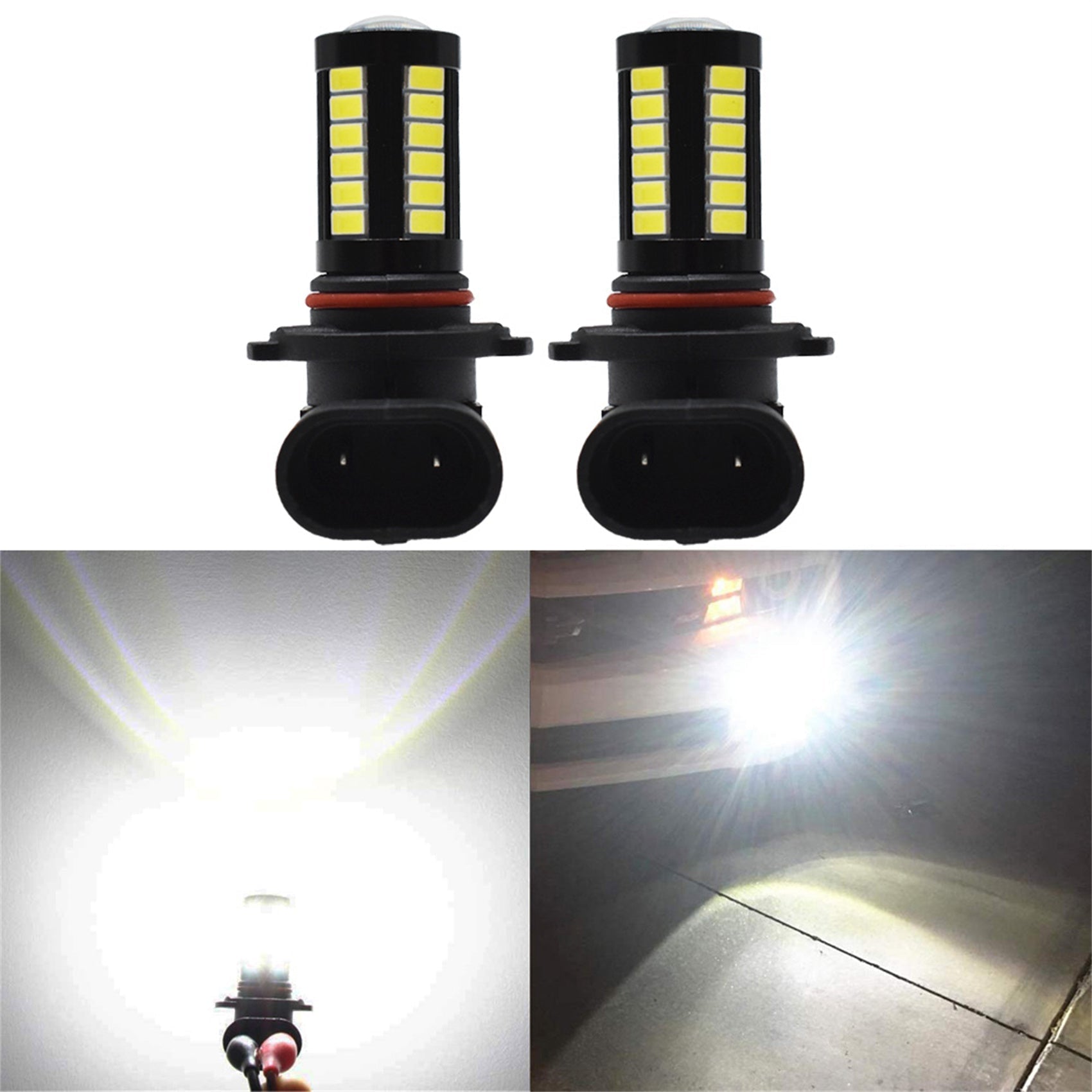 TOPPARTZ H10 9145 2 PCS LED Fog Light Bulbs 6000K White 2800 Lumens Used to Replace Fog Lamp, Daytime Running Lamp