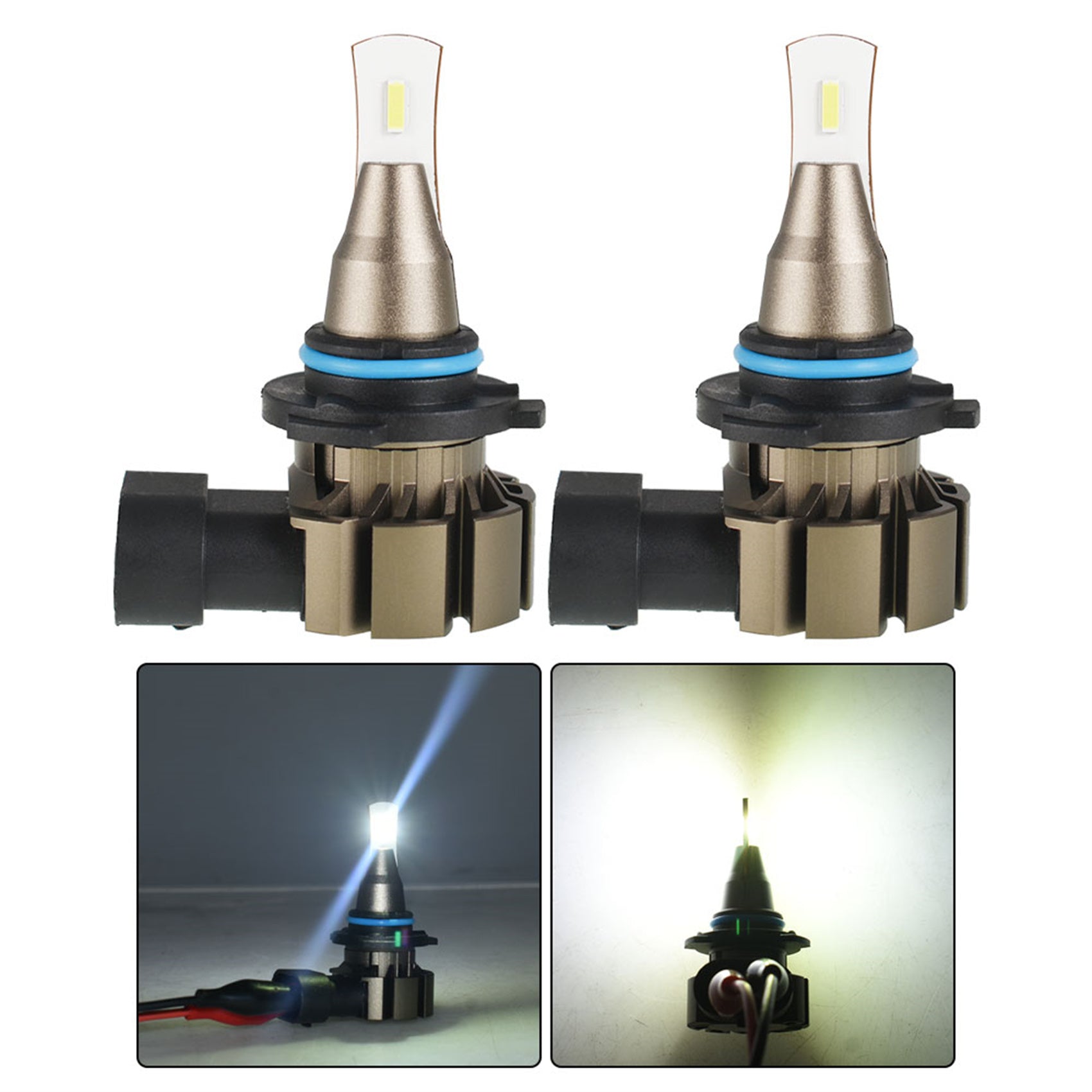 TOPPARTZ H10 9145 9140 9045 9040 2 PCS LED Bulb Conversion Kit IP67 Waterproof 6000K White 360-degree Illumination 3000LM/Pair