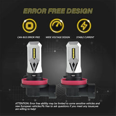 TOPPARTZ H11/H8/H9/H16 2 PCS LED Fog Light Bulbs 80W High Power 6000K White 1500LMReplacement for LED Fog Light ,Daytime Running Lights DRL