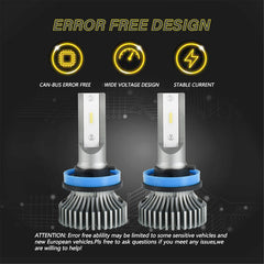 TOPPARTZ H11 LED Fog Light Bulbs 6000K 3000LM 20W Fog Light LED Conversion Kit, Pack of 2