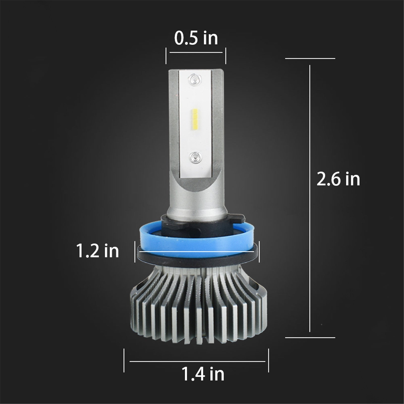 TOPPARTZ H11 LED Fog Light Bulbs 6000K 3000LM 20W Fog Light LED Conversion Kit, Pack of 2