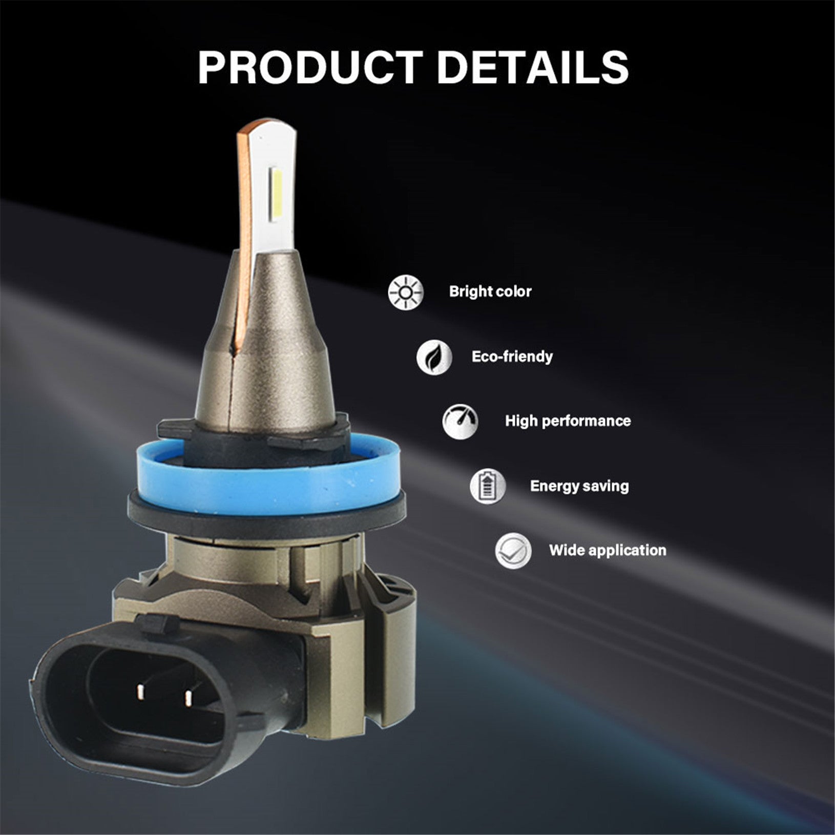 TOPPARTZ H11 LED Fog Light Bulbs 6000K 3000LM 30W Bright Fog Light LED Conversion Kit, Pack of 2