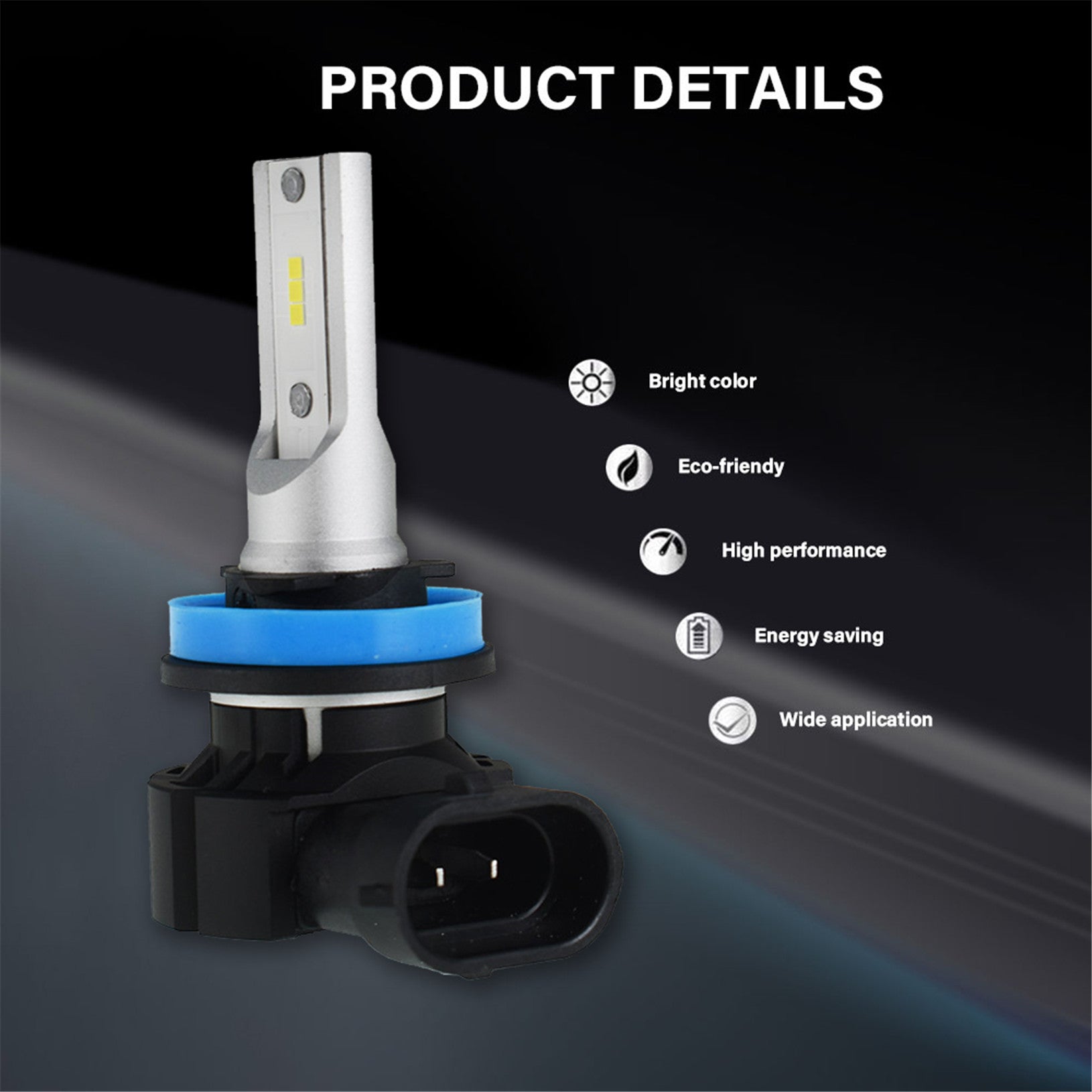 TOPPARTZ H11 LED Fog Light Bulbs 6000K 3000LM 30W Fog Light LED Conversion Kit, Pack of 2