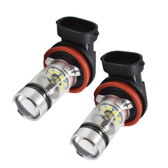 TOPPARTZ H16 H11 6000K White LED Fog Lights Bulbs For 2012-2017 Toyota Tacoma