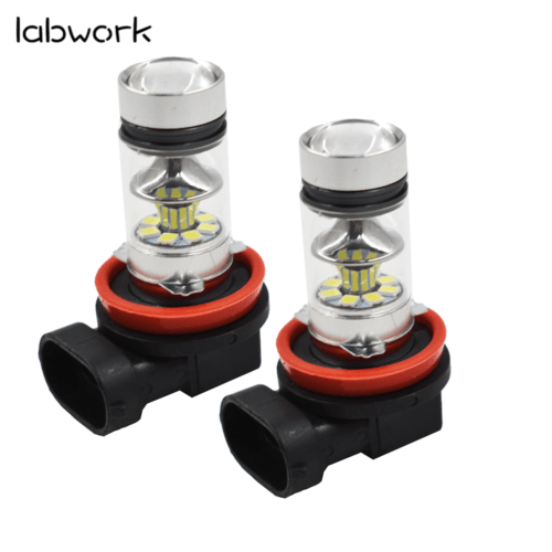 TOPPARTZ H16 H11 6000K White LED Fog Lights Bulbs For 2012-2017 Toyota Tacoma