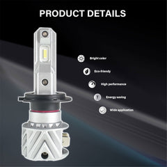 TOPPARTZ H7 2 PCS LED Bulb Conversion Kit IP67 Waterproof 6000K White Illumination 10000LM/Pair LED Fog Light Bulbs