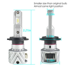 TOPPARTZ H7 2 PCS LED Bulb Conversion Kit IP67 Waterproof 6000K White Illumination 10000LM/Pair LED Fog Light Bulbs