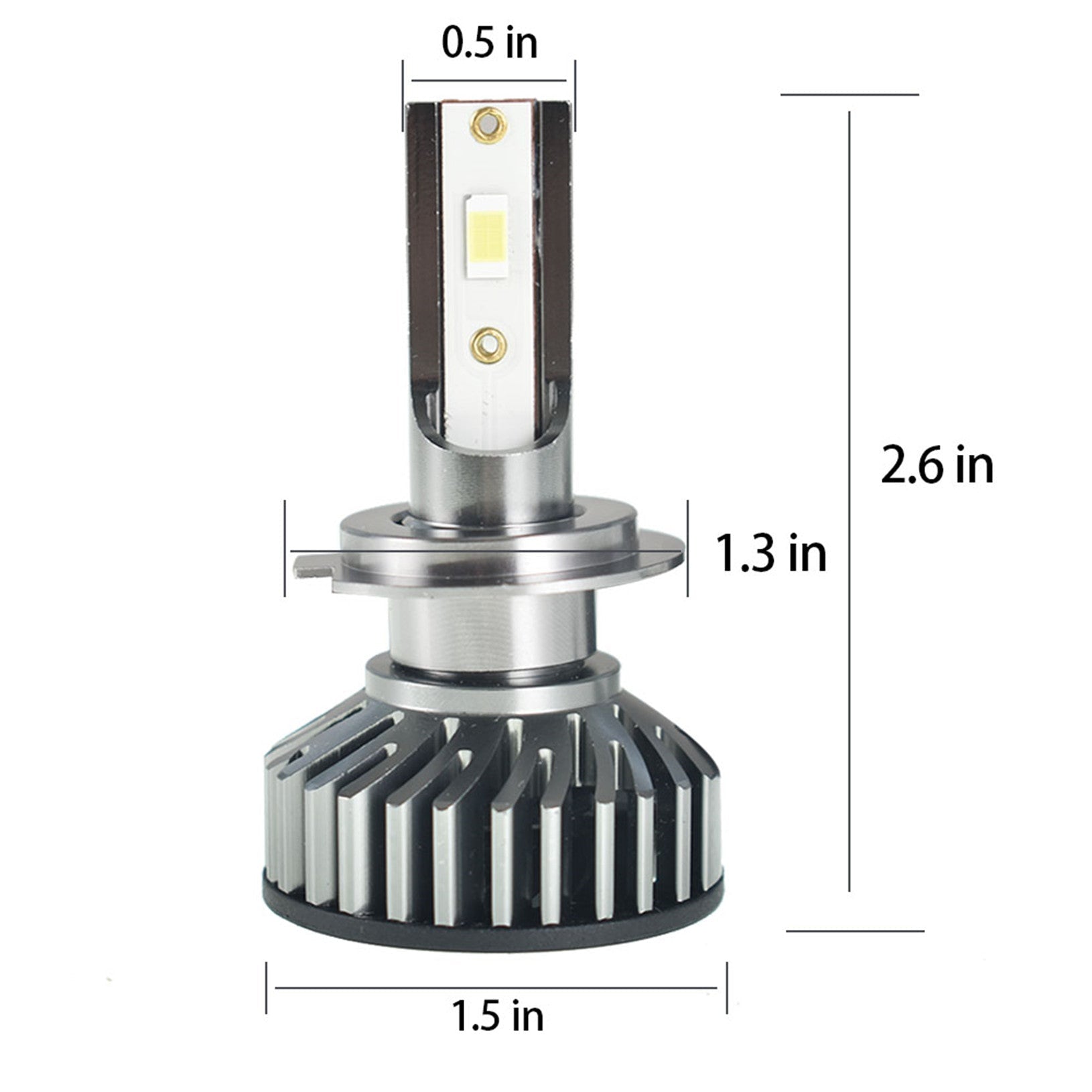 TOPPARTZ H7 LED Fog Light Bulbs 6500K 8000LM 55W Bright Fog Light LED Conversion Kit, Pack of 2