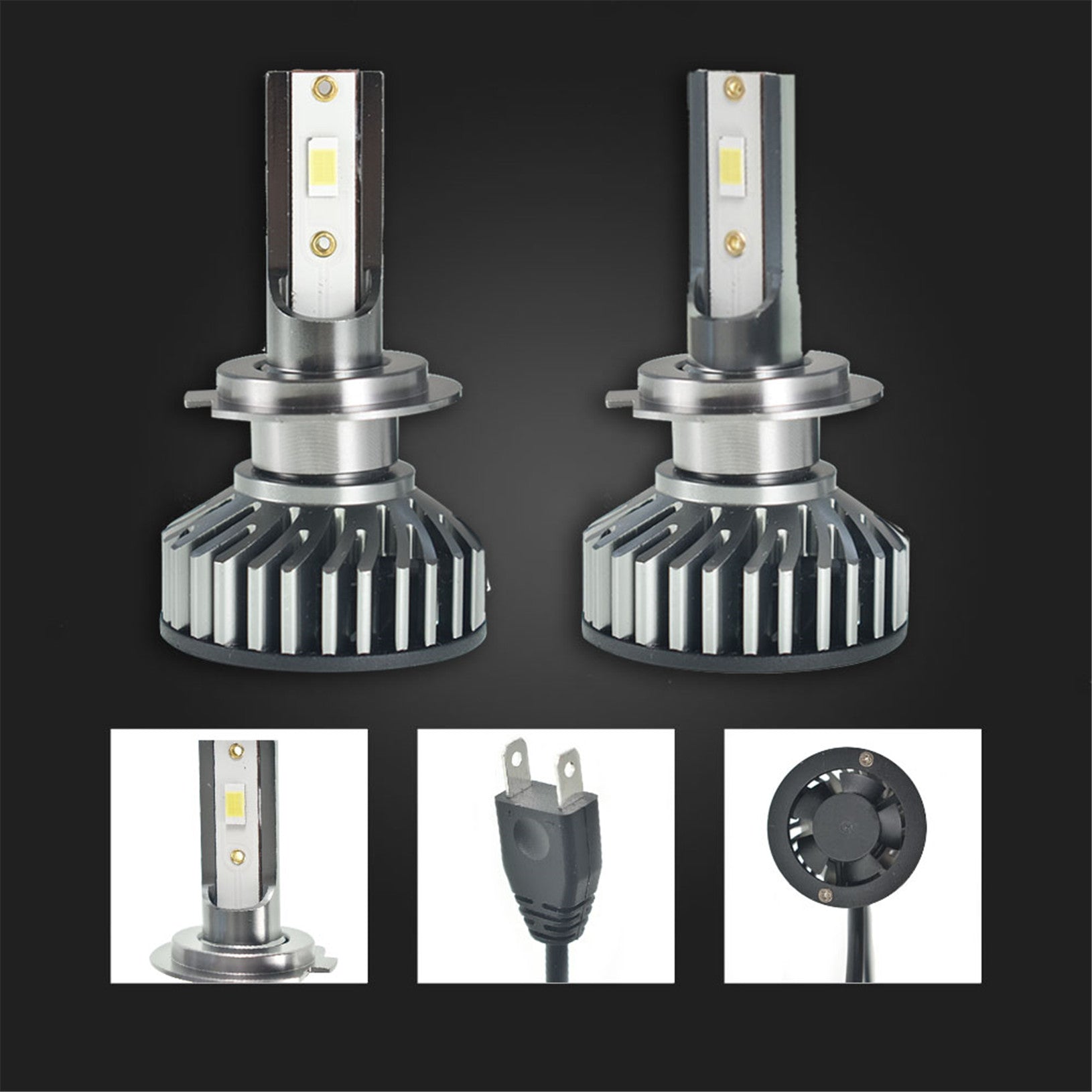TOPPARTZ H7 LED Fog Light Bulbs 6500K 8000LM 55W Bright Fog Light LED Conversion Kit, Pack of 2