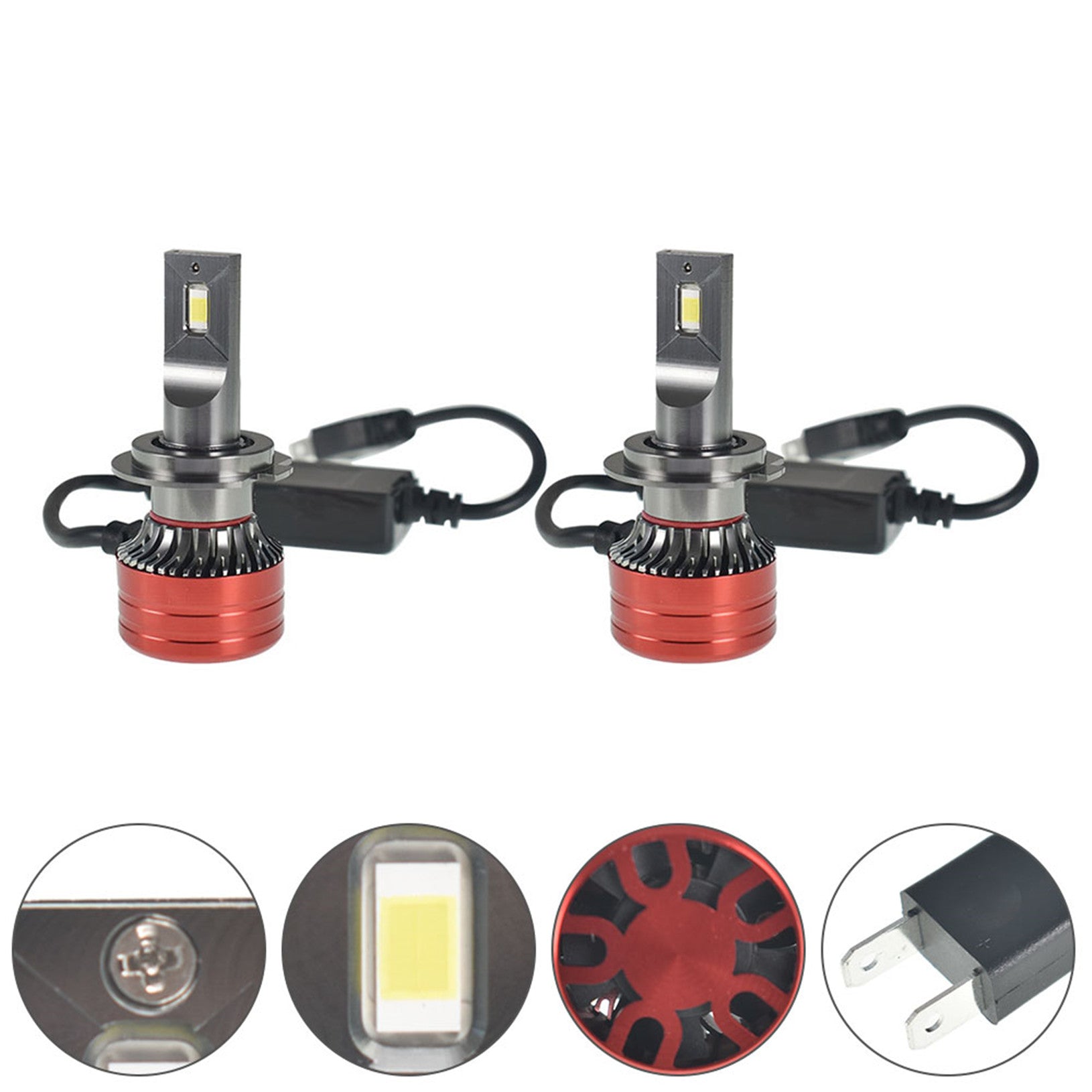 TOPPARTZ H7 LED Fog Light Bulbs 6500K 9000LM 56W Bright Fog Light LED Conversion Kit, Pack of 2