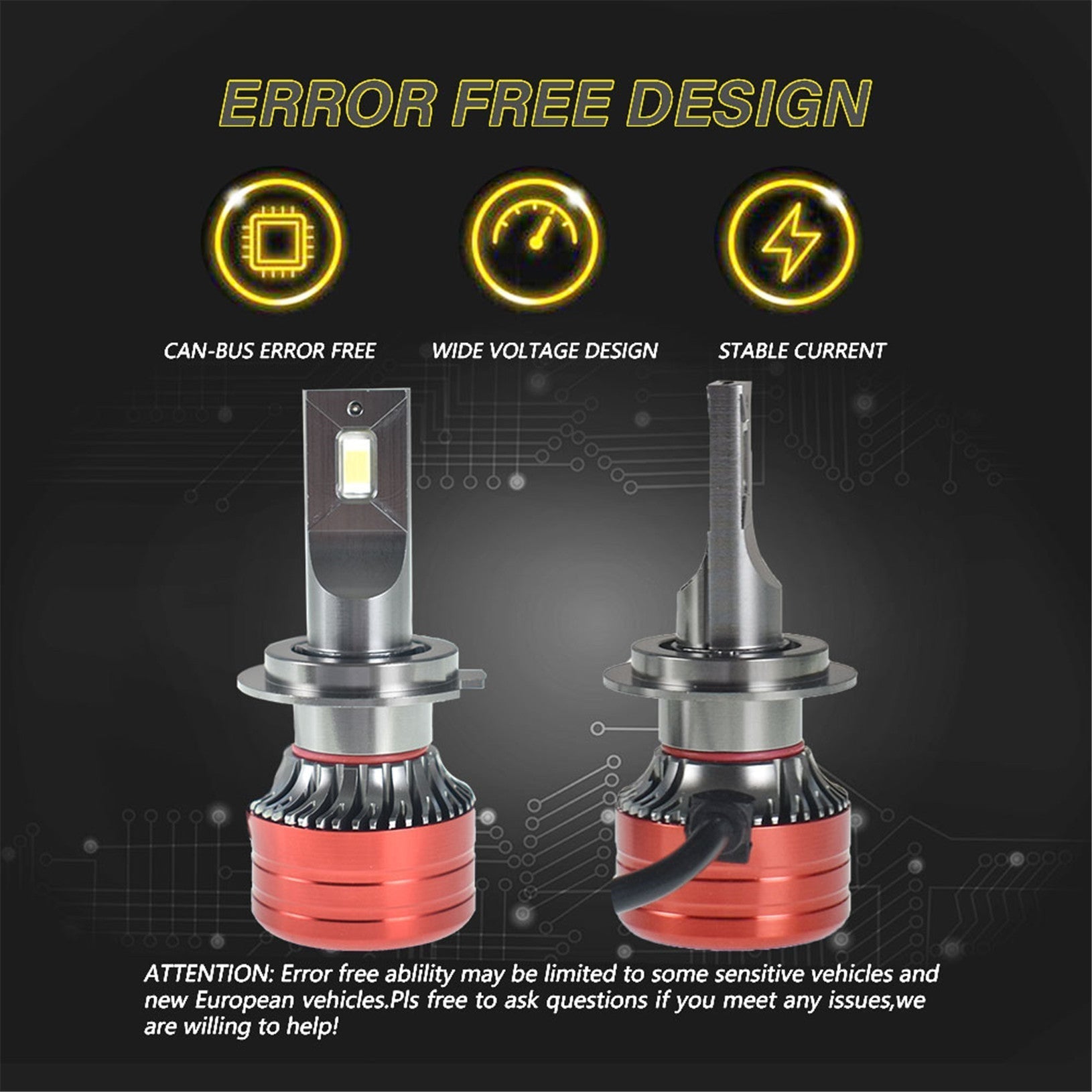 TOPPARTZ H7 LED Fog Light Bulbs 6500K 9000LM 56W Bright Fog Light LED Conversion Kit, Pack of 2