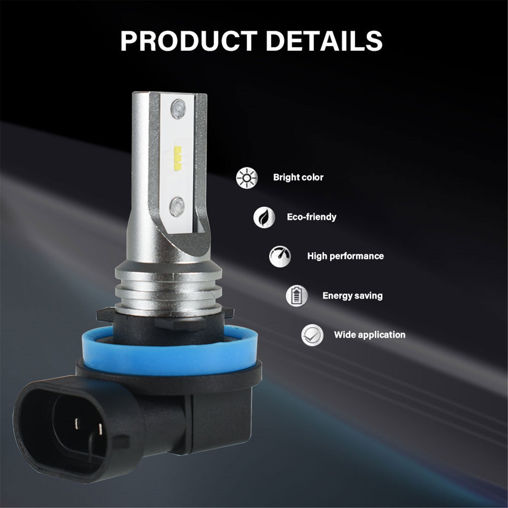 TOPPARTZ H8 H11 H16 2 PCS LED Fog Light Bulbs IP67 Waterproof 6000K White Replacement for LED Fog Light ,Daytime Running Lights DRL