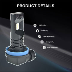 TOPPARTZ H8 H9 H11 H16 2 PCS LED Fog Light Bulbs High Power 80W 6500K White Replacement for Signal, Turn, Brake, Parking, Tail, DRL Fog Lights