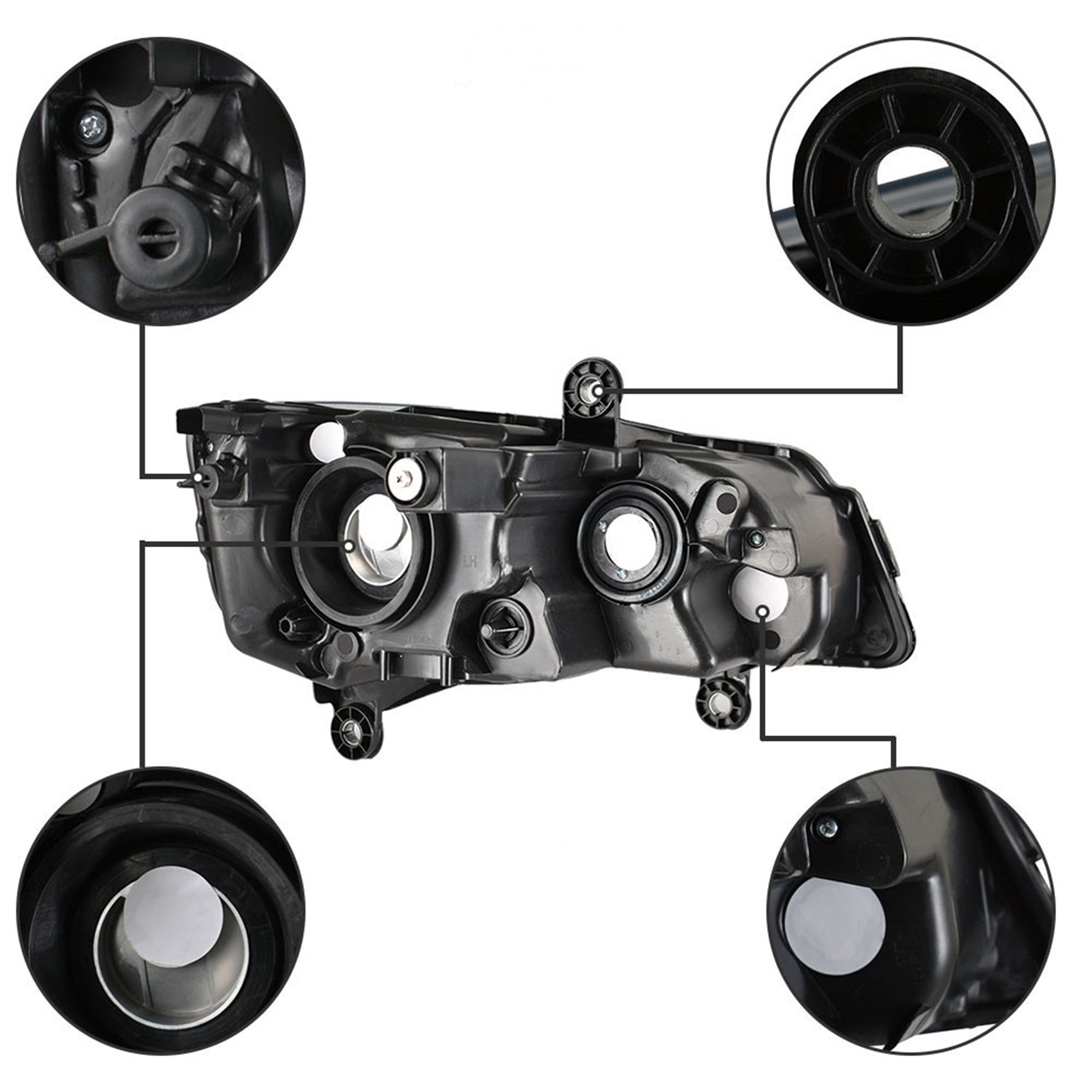 TOPPARTZ Headlights For 2011-19 Dodge Grand Caravan 08-16 Chrysler Town & Country
