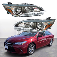 TOPPARTZ Headlights For 2015-17 Toyota Camry Left+Right Projector Clear
