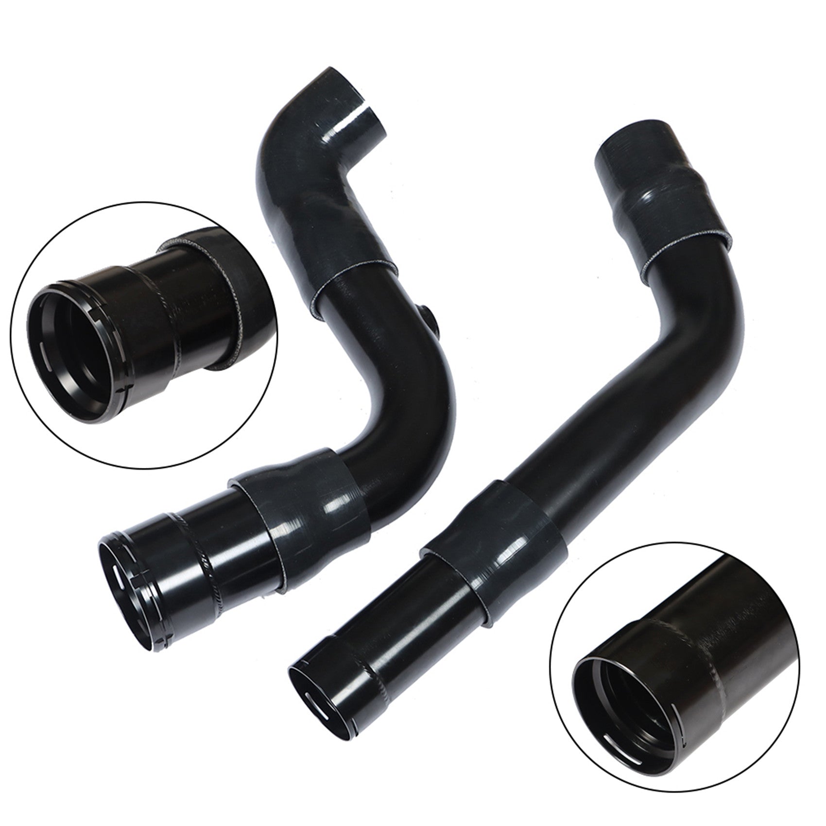 TOPPARTZ Hot&Cold Side Intercooler Pipe Boot Kit For 2013 2014-16 Ford 6.7L Black