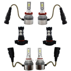 TOPPARTZ LED 8000K Blue Headlight+Fog Light Bulbs For Chevy Silverado 2007-2015