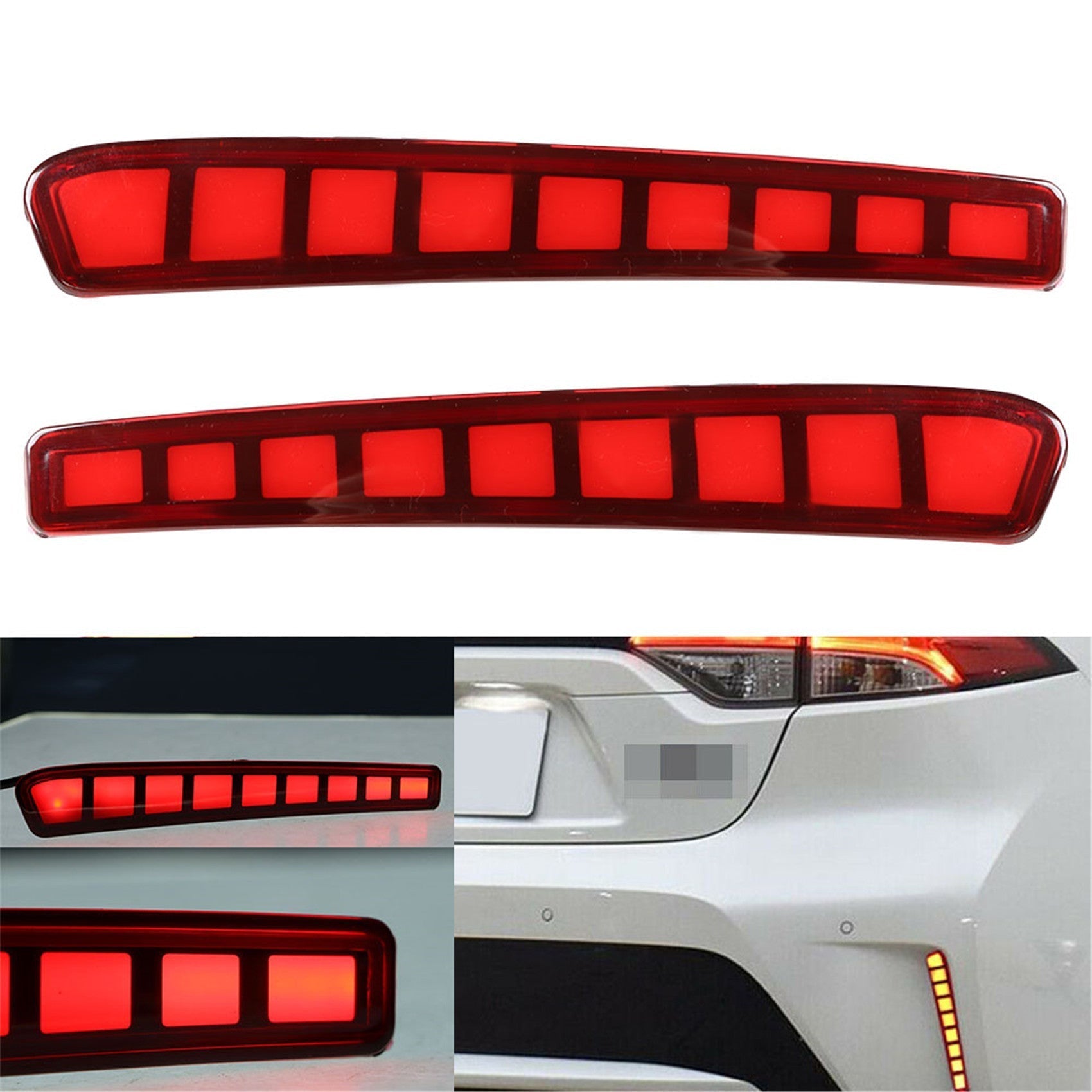 TOPPARTZ LED Bumper Light For Toyota Corolla 2020-21 Brake Turn Signal Tail Lamp