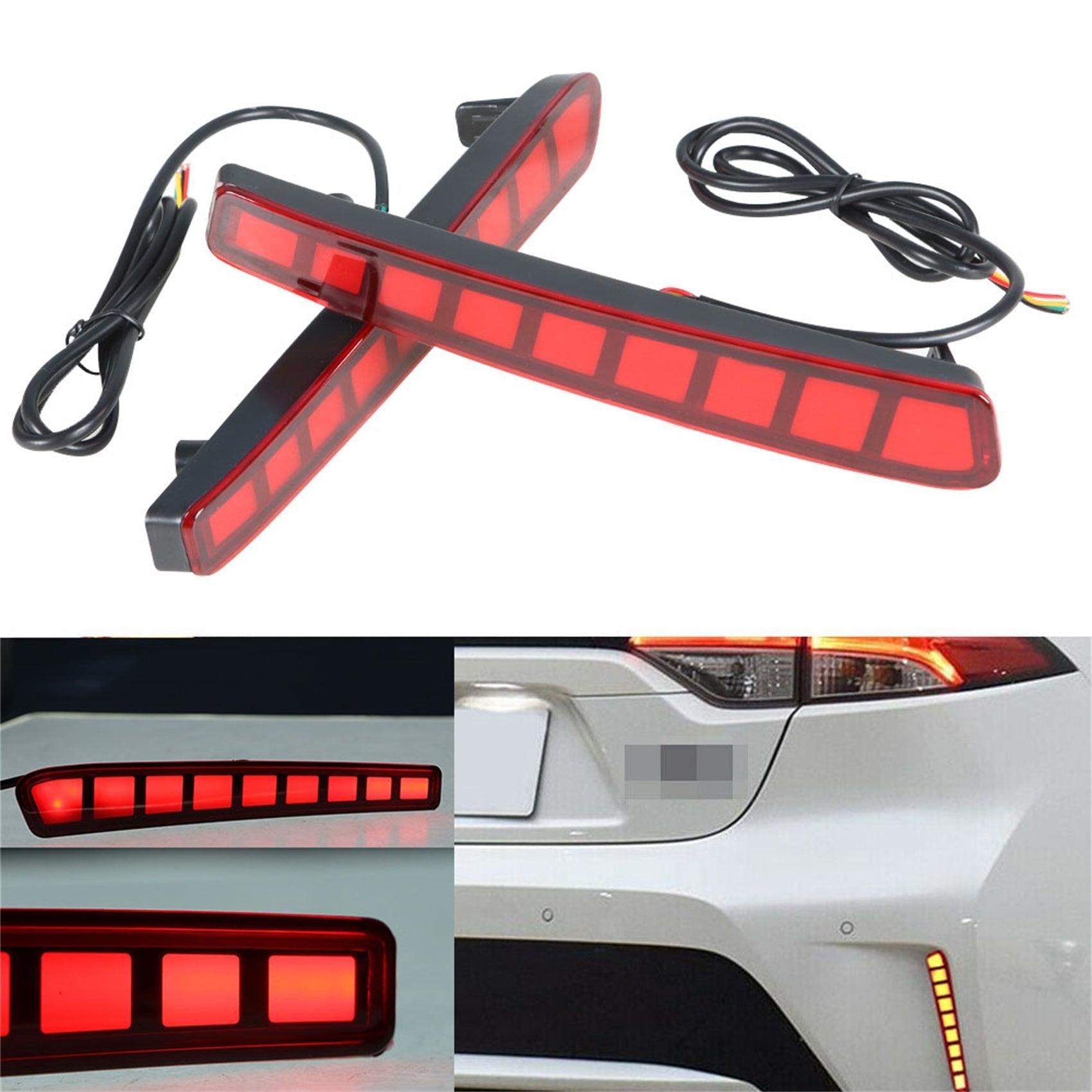 TOPPARTZ LED Bumper Light For Toyota Corolla 2020-21 Brake Turn Signal Tail Lamp