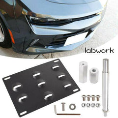 TOPPARTZ License Plate Bracket Mount Bumper Tow Hook For 2016-18 Chevrolet Camaro