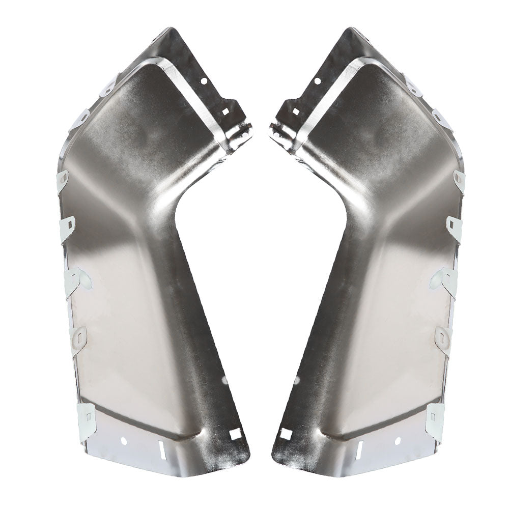 TOPPARTZ Pair Chrome Rear Bumper End Caps For 07-12 13 Chevy Silverado 1500 Sensor Holes