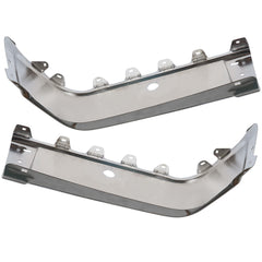 TOPPARTZ Pair Chrome Rear Bumper End Caps For 07-12 13 Chevy Silverado 1500 Sensor Holes