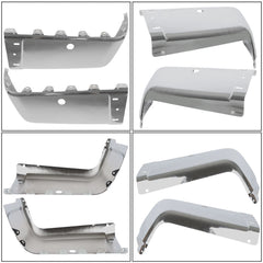 TOPPARTZ Pair Chrome Rear Bumper End Caps For 07-12 13 Chevy Silverado 1500 Sensor Holes