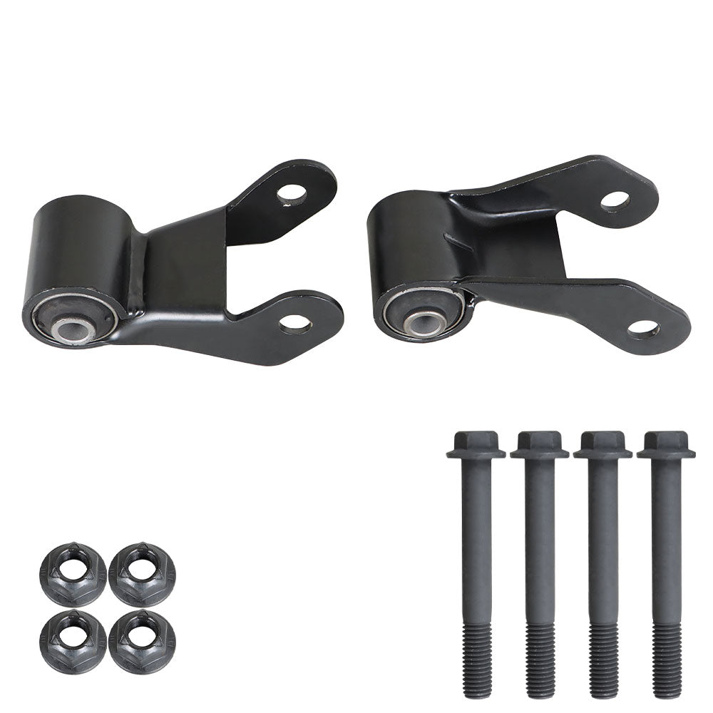 TOPPARTZ Pair Of Leaf Spring Rearward Shackle Bracket Kit For 09-13 Chevy GMC