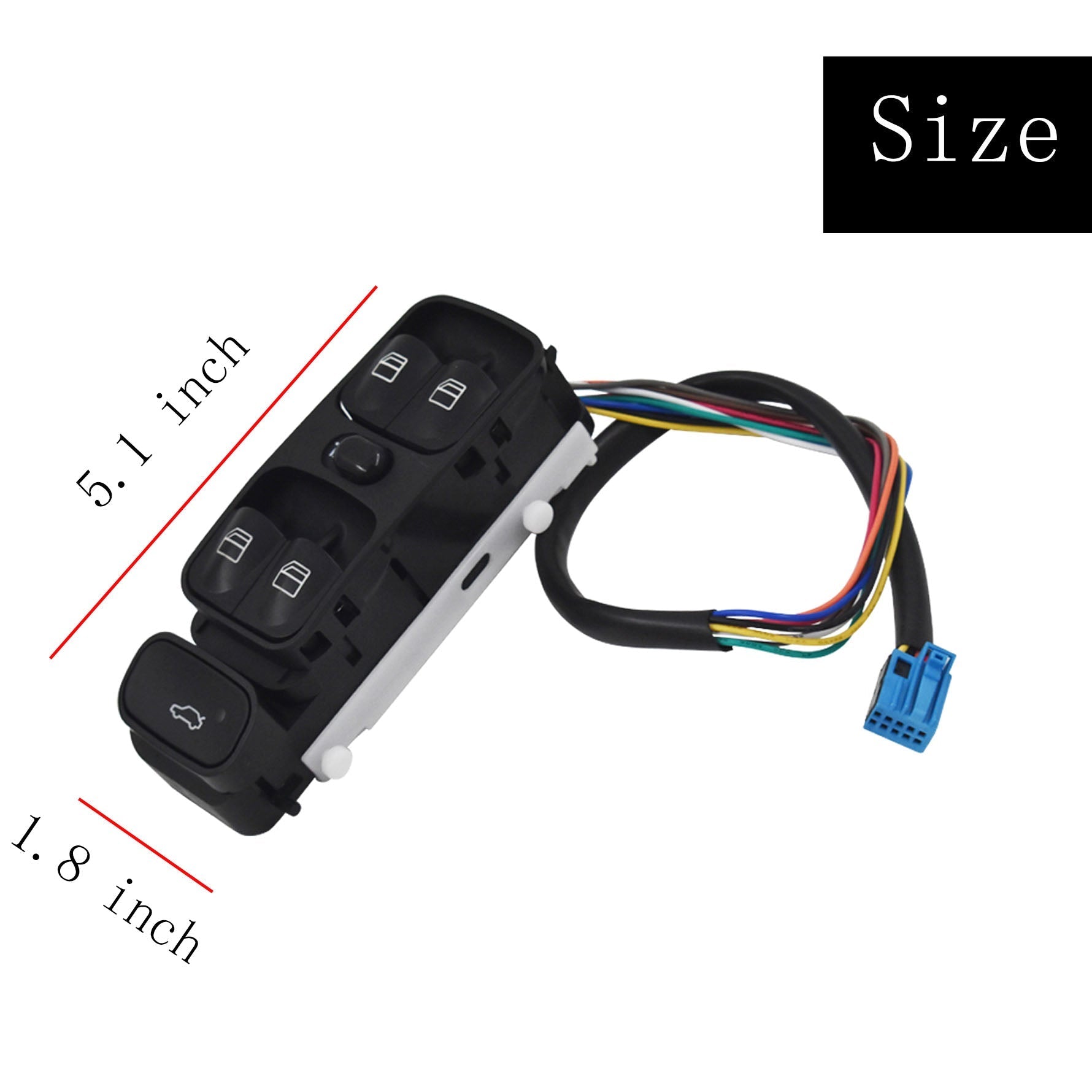 TOPPARTZ Power Window Switch For 03-09 Mercedes-Benz C209 CLK320 CLK500 CLK550