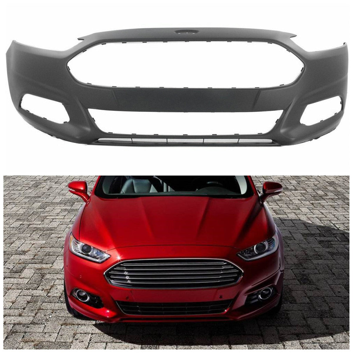 TOPPARTZ Primered Front Bumper Fascia for 2013-2016 Ford Fusion