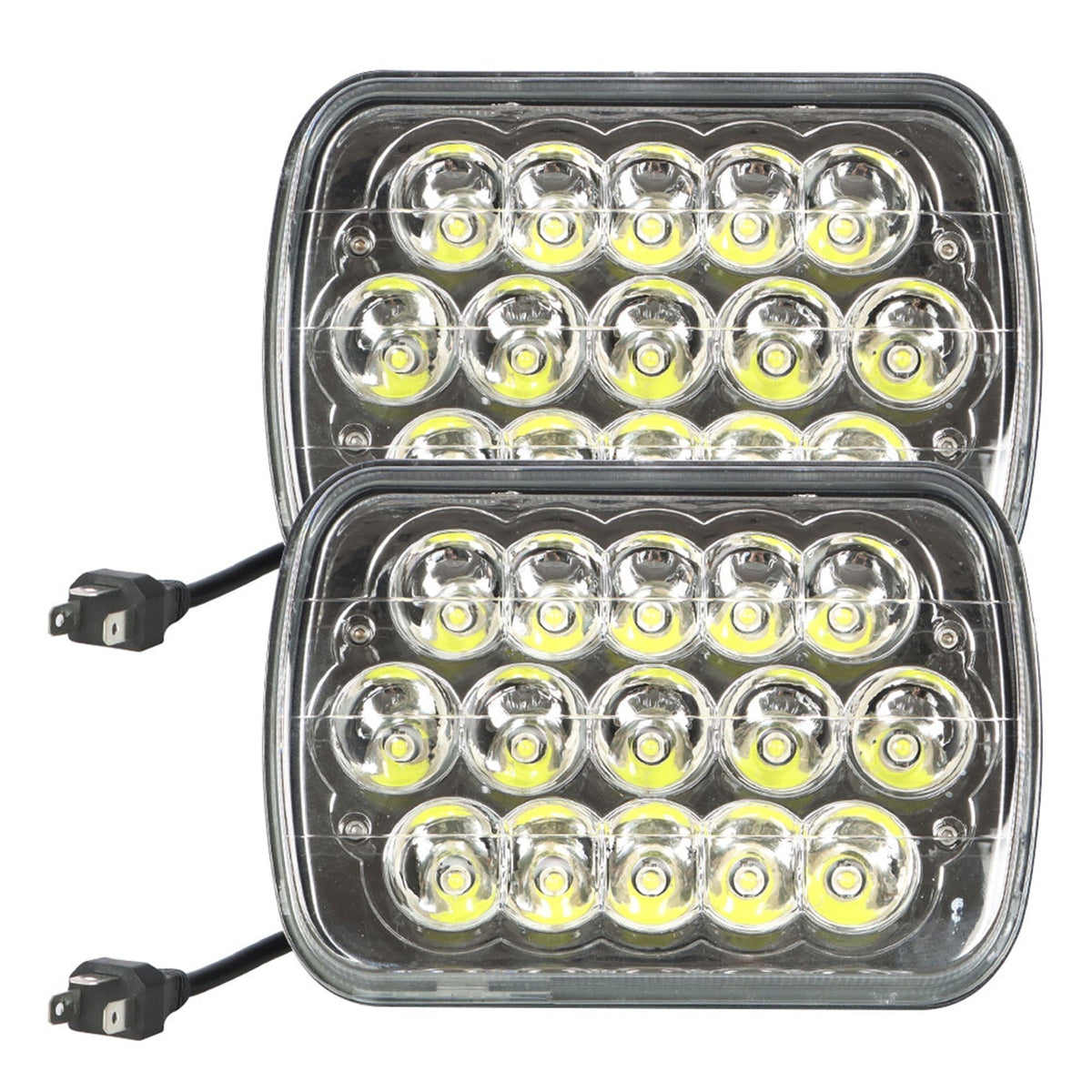 TOPPARTZ RH&LH Pair LED Headlights For Jeep Wrangler YJ XJ Cherokee Blazer Express Van