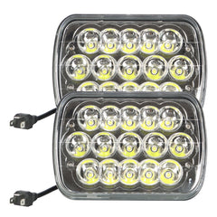 TOPPARTZ RH&LH Pair LED Headlights For Jeep Wrangler YJ XJ Cherokee Blazer Express Van
